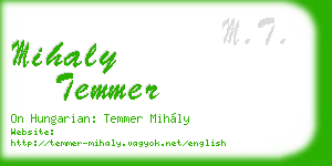 mihaly temmer business card